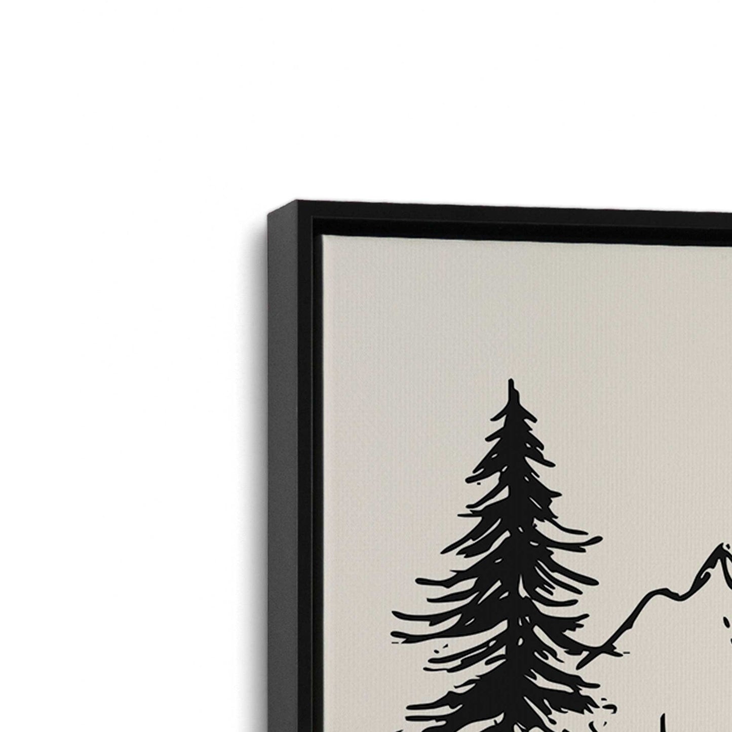 [Color:Satin Black], Picture of art in a Satin Black frame at an angle
