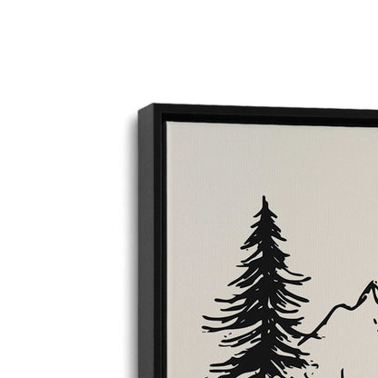 [Color:Satin Black], Picture of art in a Satin Black frame at an angle