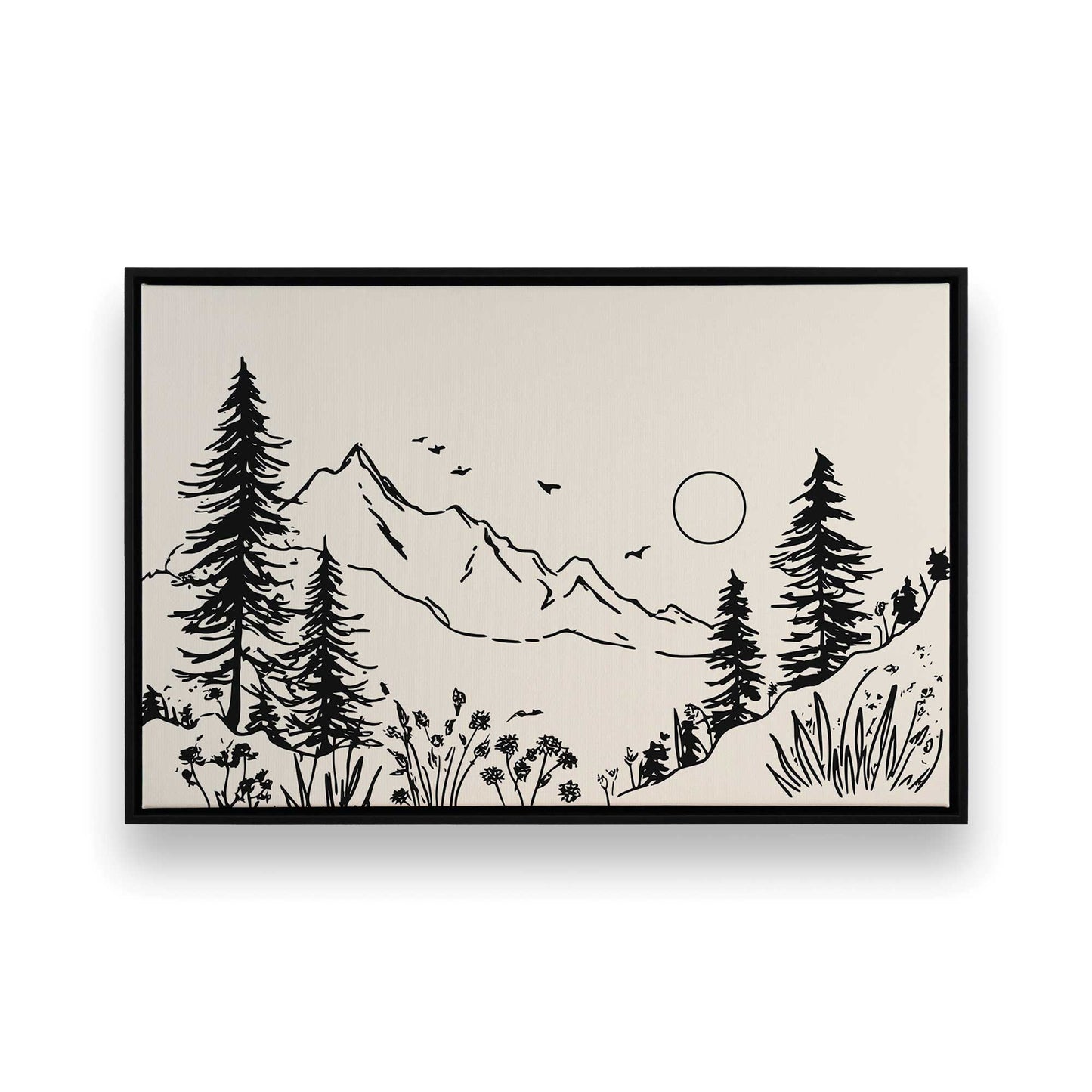 [Color:Satin Black], Picture of art in a Satin Black frame