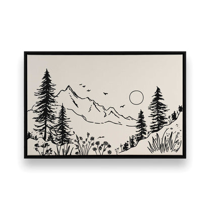 [Color:Satin Black], Picture of art in a Satin Black frame