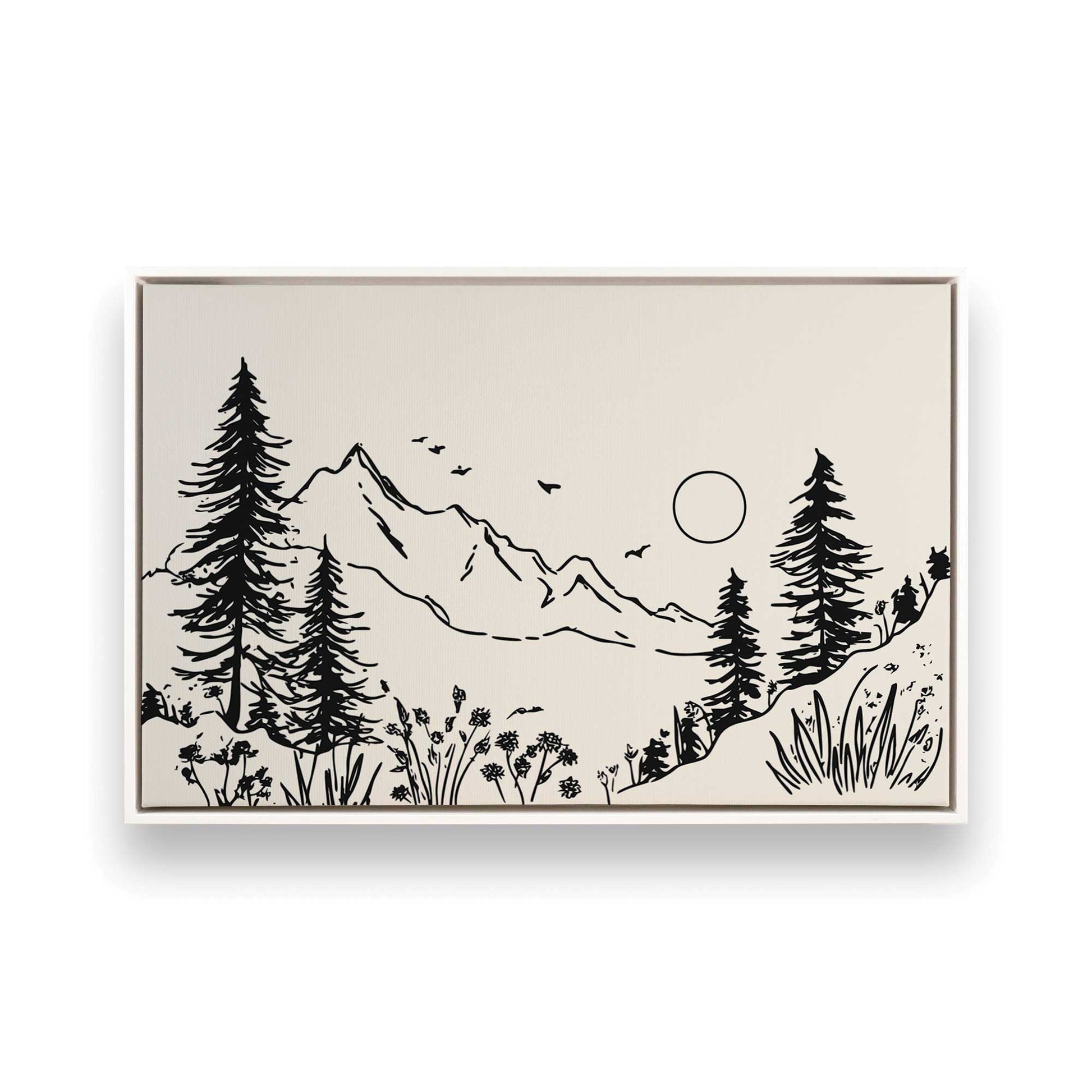 [Color:Opaque White], Picture of art in a White frame