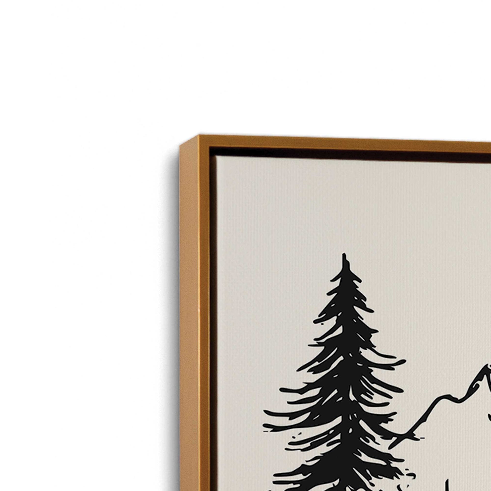 [Color:Polished Gold], Picture of art in a Polished Gold frame at an angle