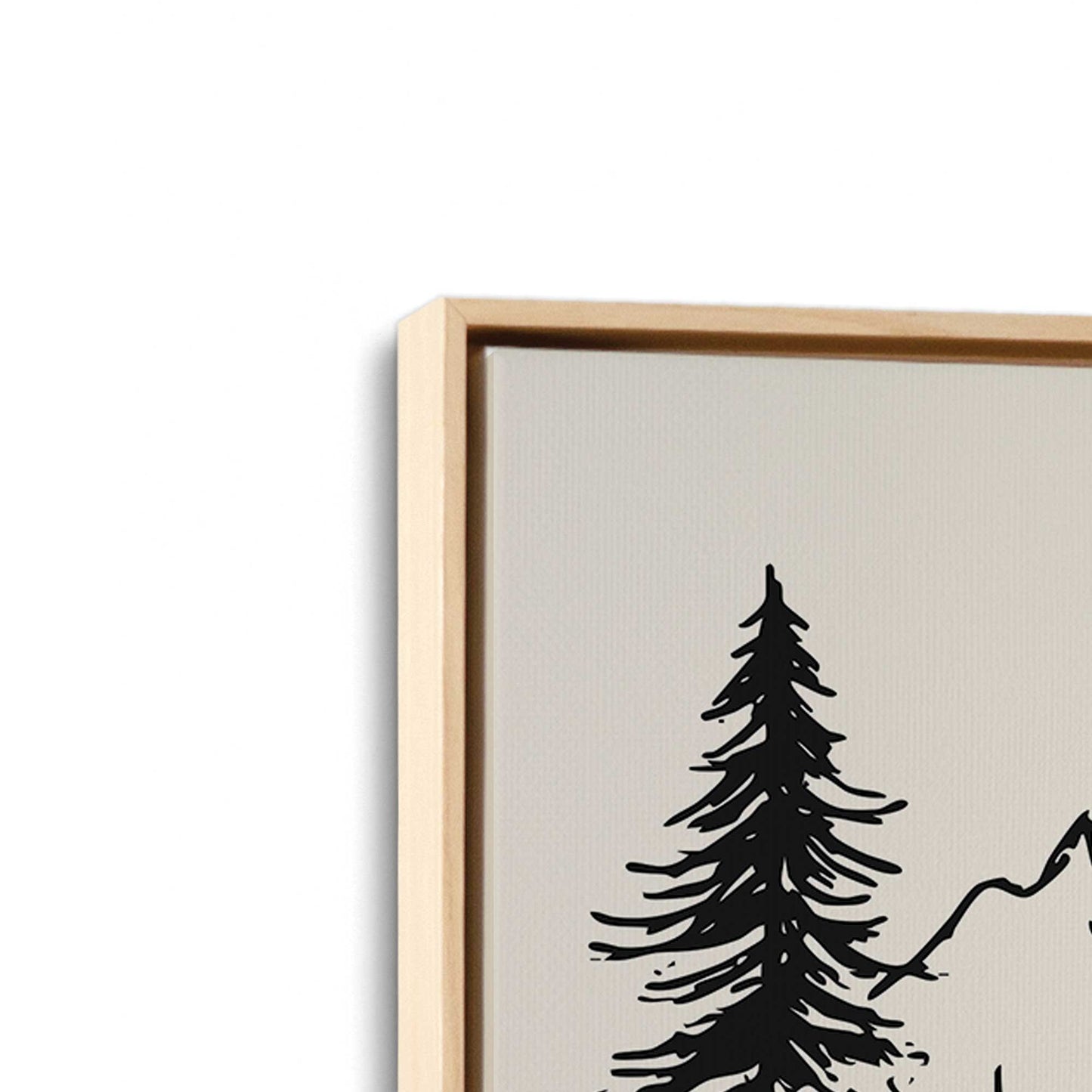 [Color:American Maple], Picture of art in a American Maple frame at an angle