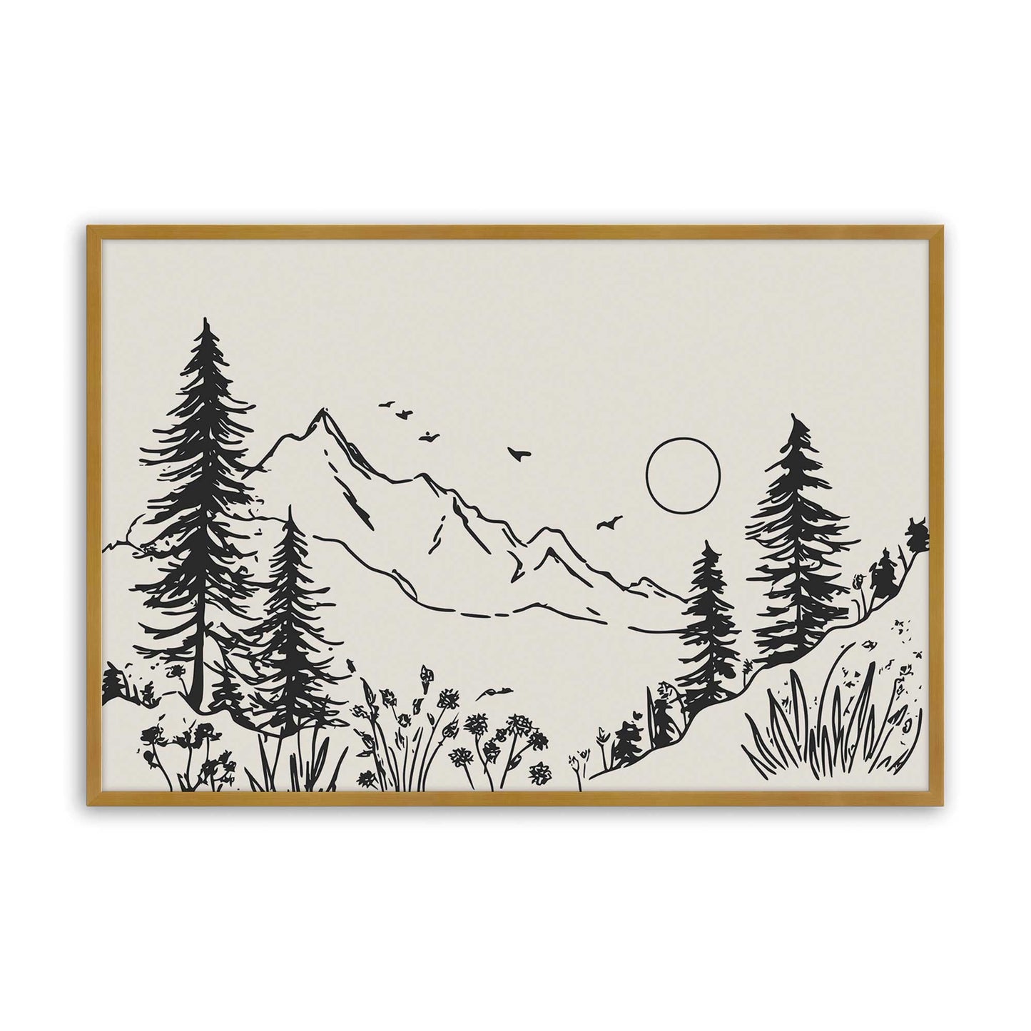 [Color:Polished Gold], Picture of art in a Polished Gold frame