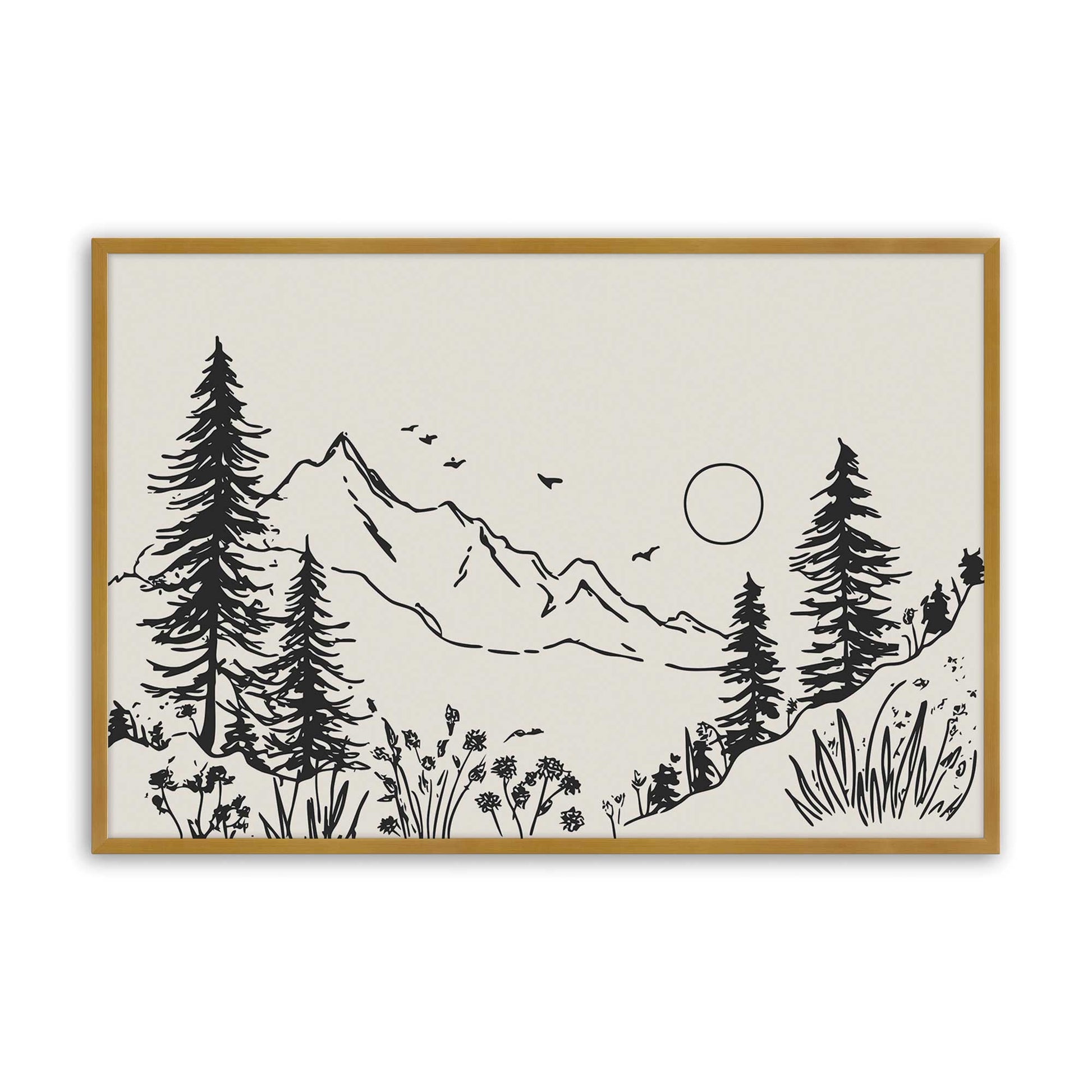 [Color:Polished Gold], Picture of art in a Polished Gold frame