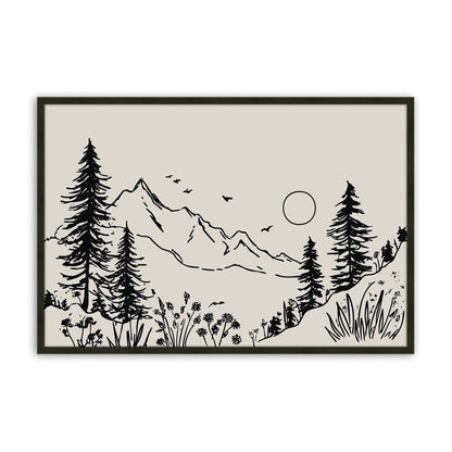 [Color:Satin Black], Picture of art in a Satin Black frame