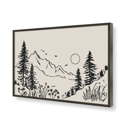 [Color:Satin Black], Picture of art in a Satin Black frame of the corner