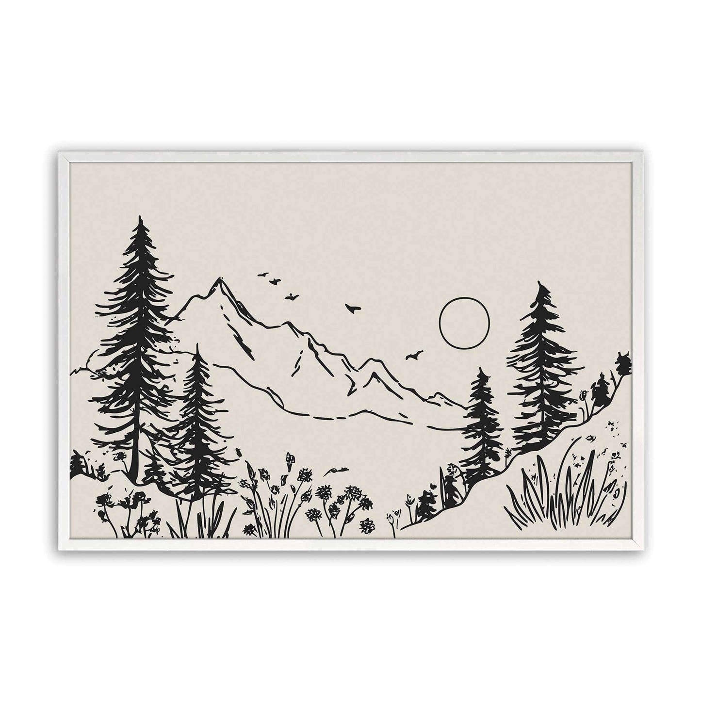 [Color:Opaque White], Picture of art in a Opaque White frame