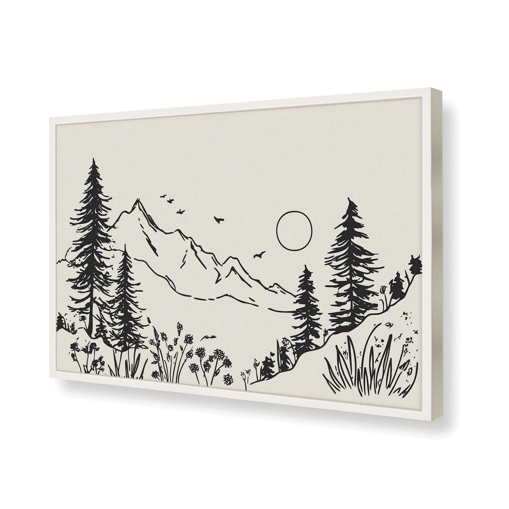 [Color:Opaque White], Picture of art in a Opaque White frame of the corner