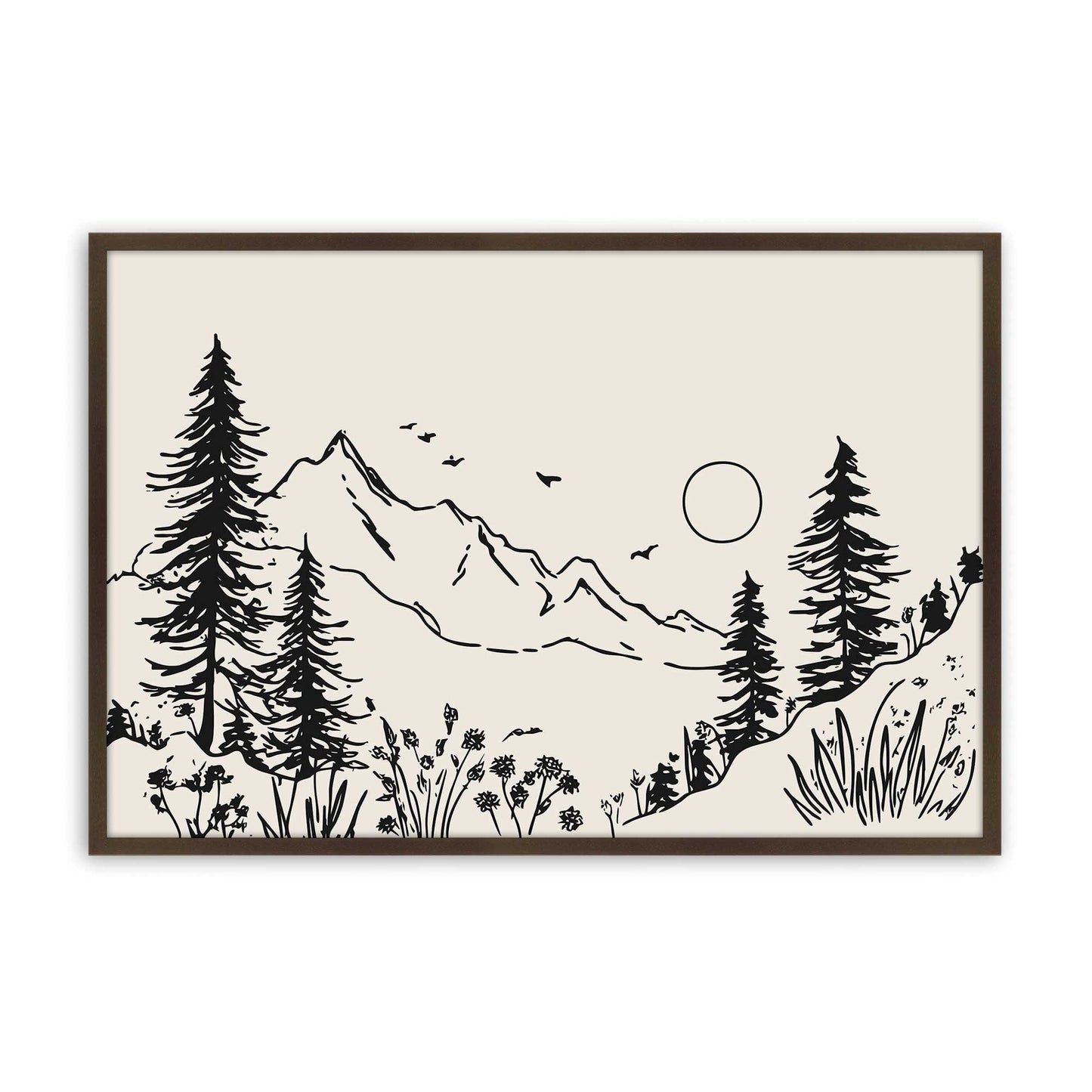 [Color:Belvinder Brown], Picture of art in a Belvinder Brown frame