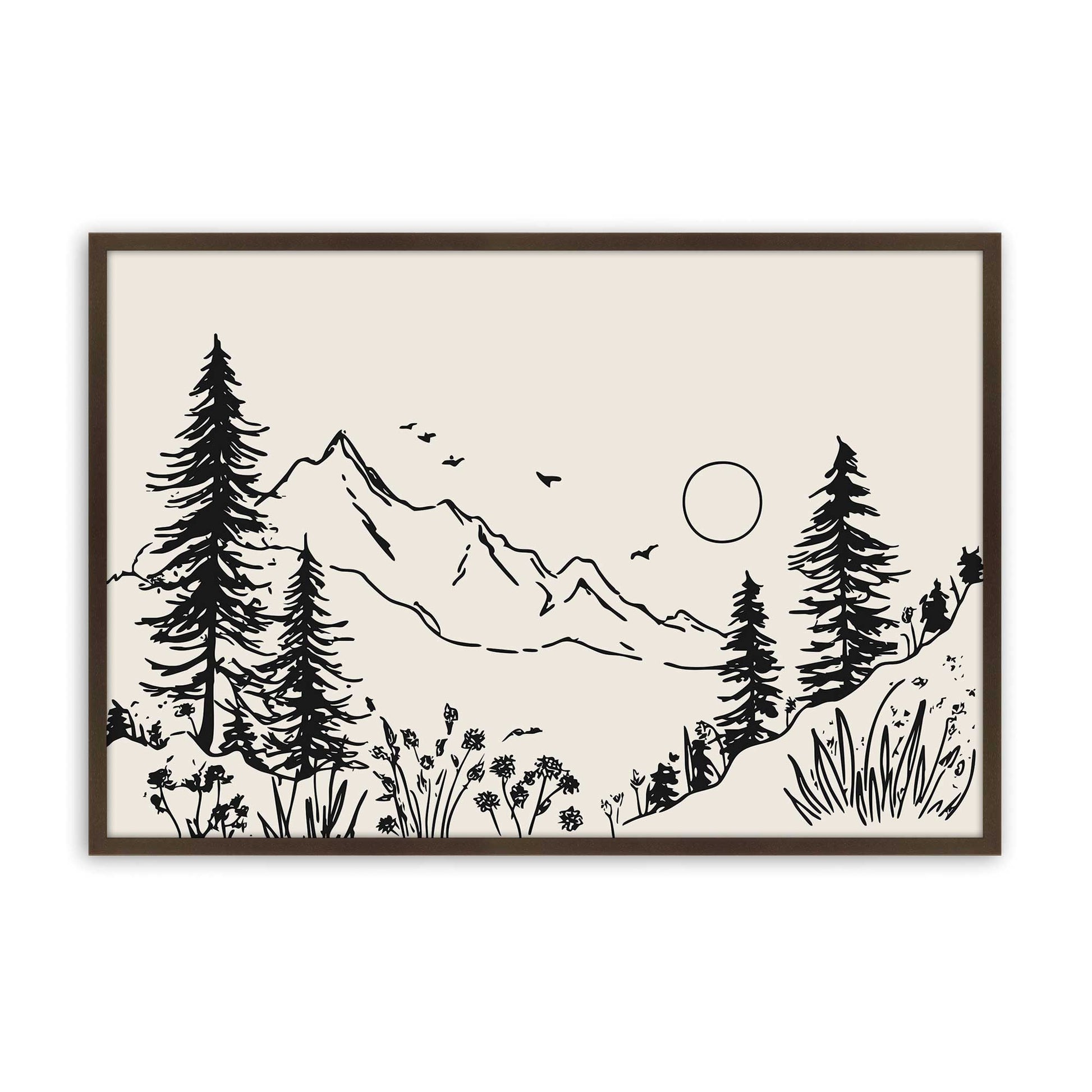[Color:Belvinder Brown], Picture of art in a Belvinder Brown frame