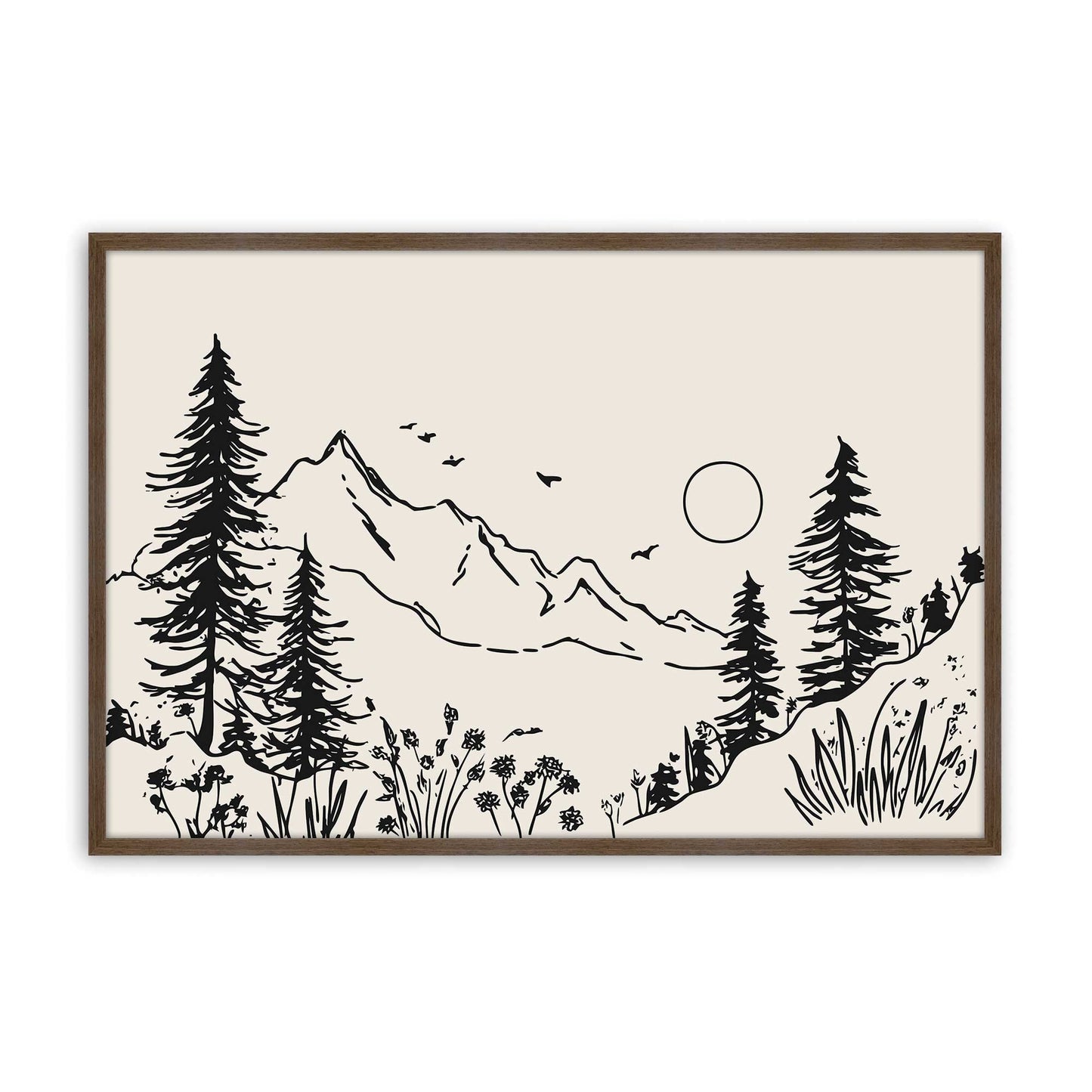 [Color:Walnut], Picture of art in a Walnut frame