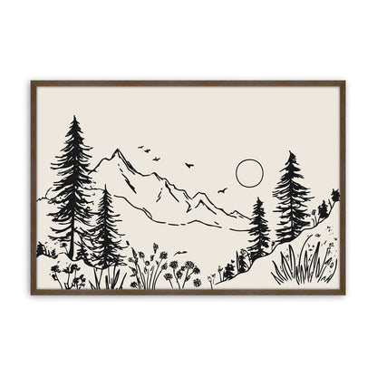 [Color:Walnut], Picture of art in a Walnut frame