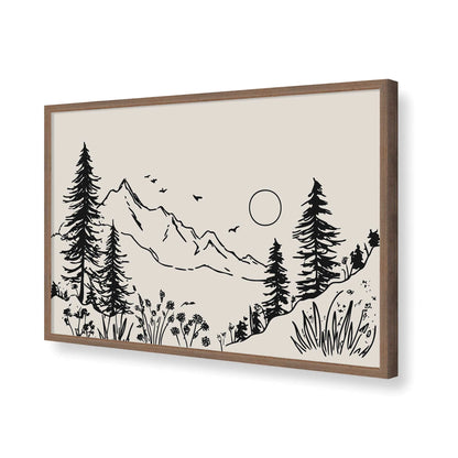 [Color:Walnut], Picture of art in a Walnut frame of the corner