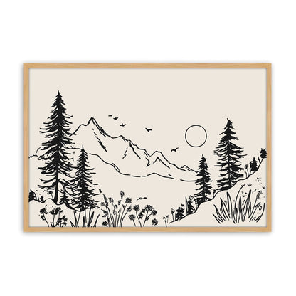 [Color:American Maple], Picture of art in a American Maple frame