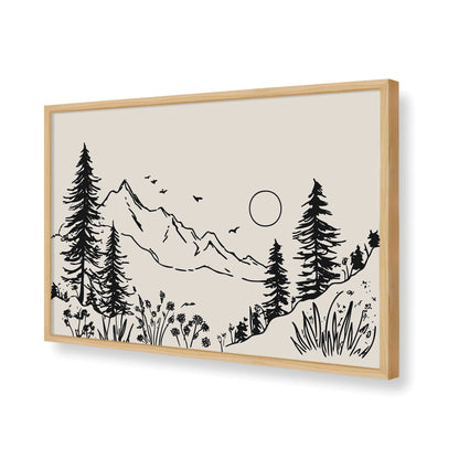 [Color:American Maple], Picture of art in a American Maple frame of the corner