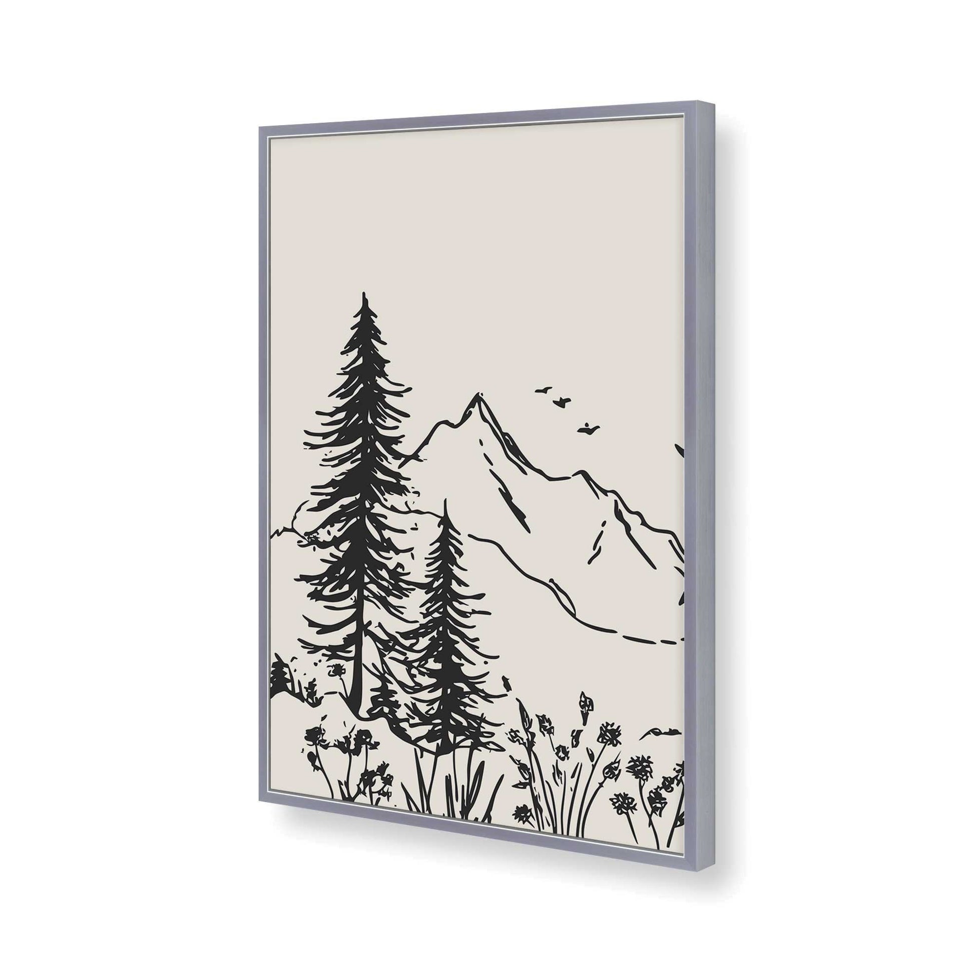 [Color:Polished Chrome], Picture of art in a Polished Chrome frame of the corner