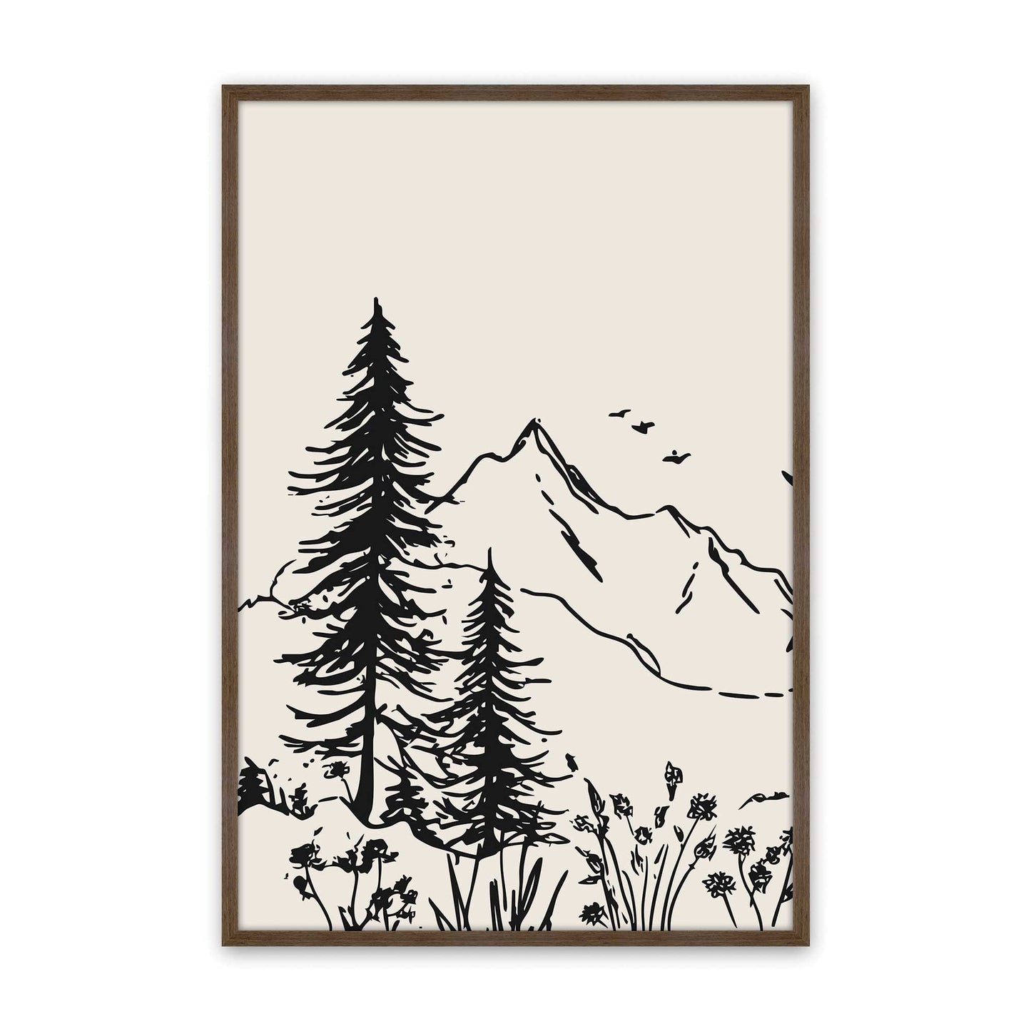 [Color:Walnut], Picture of art in a Walnut frame