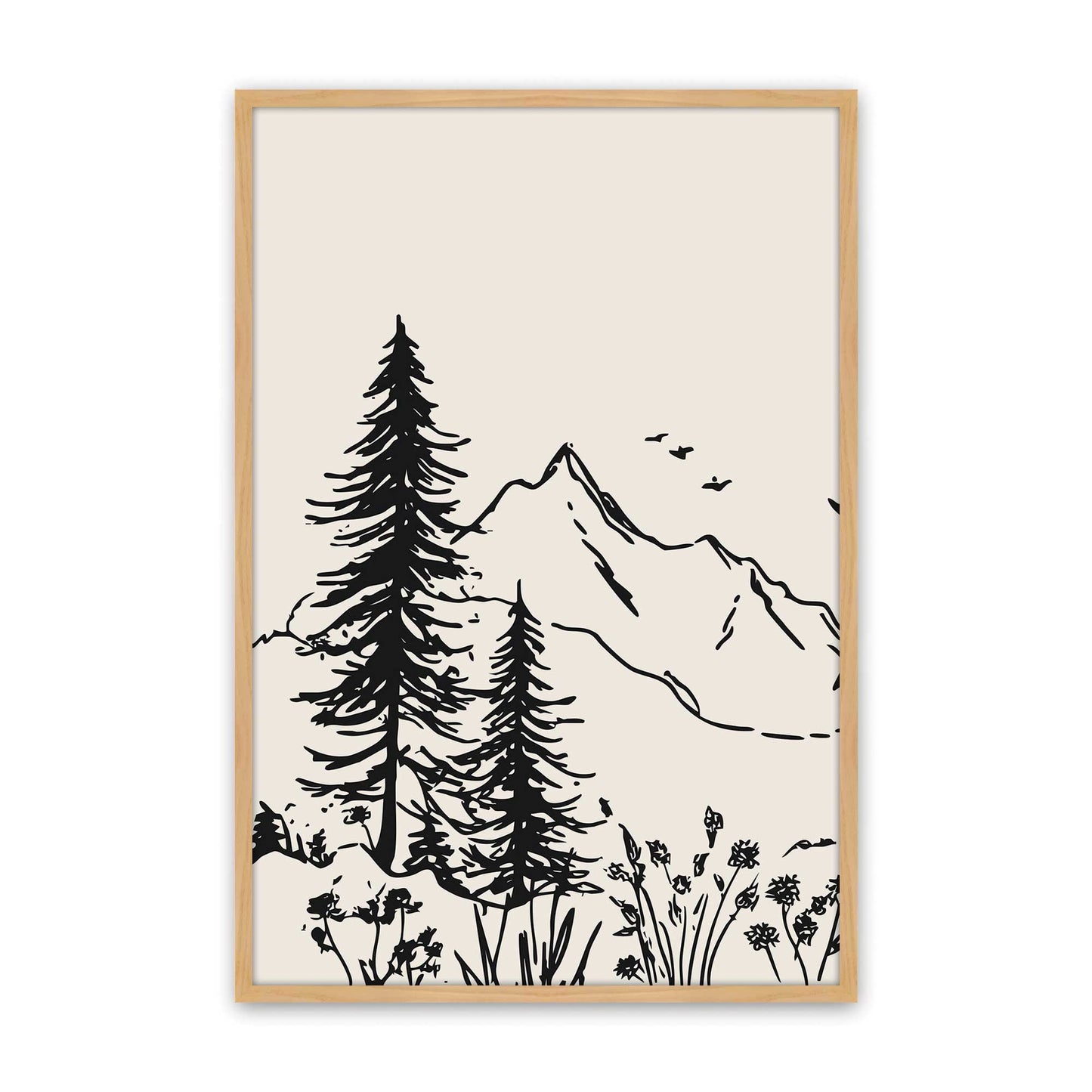 [Color:American Maple], Picture of art in a American Maple frame
