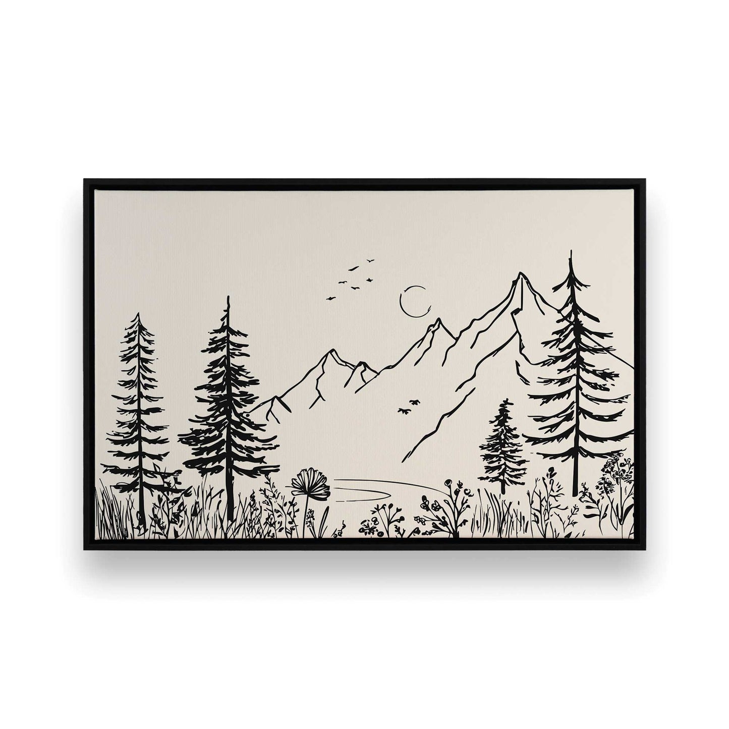 [Color:Satin Black], Picture of art in a Satin Black frame