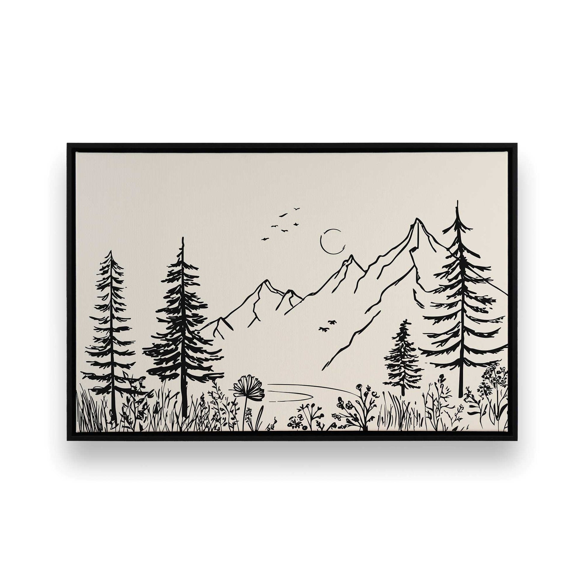 [Color:Satin Black], Picture of art in a Satin Black frame