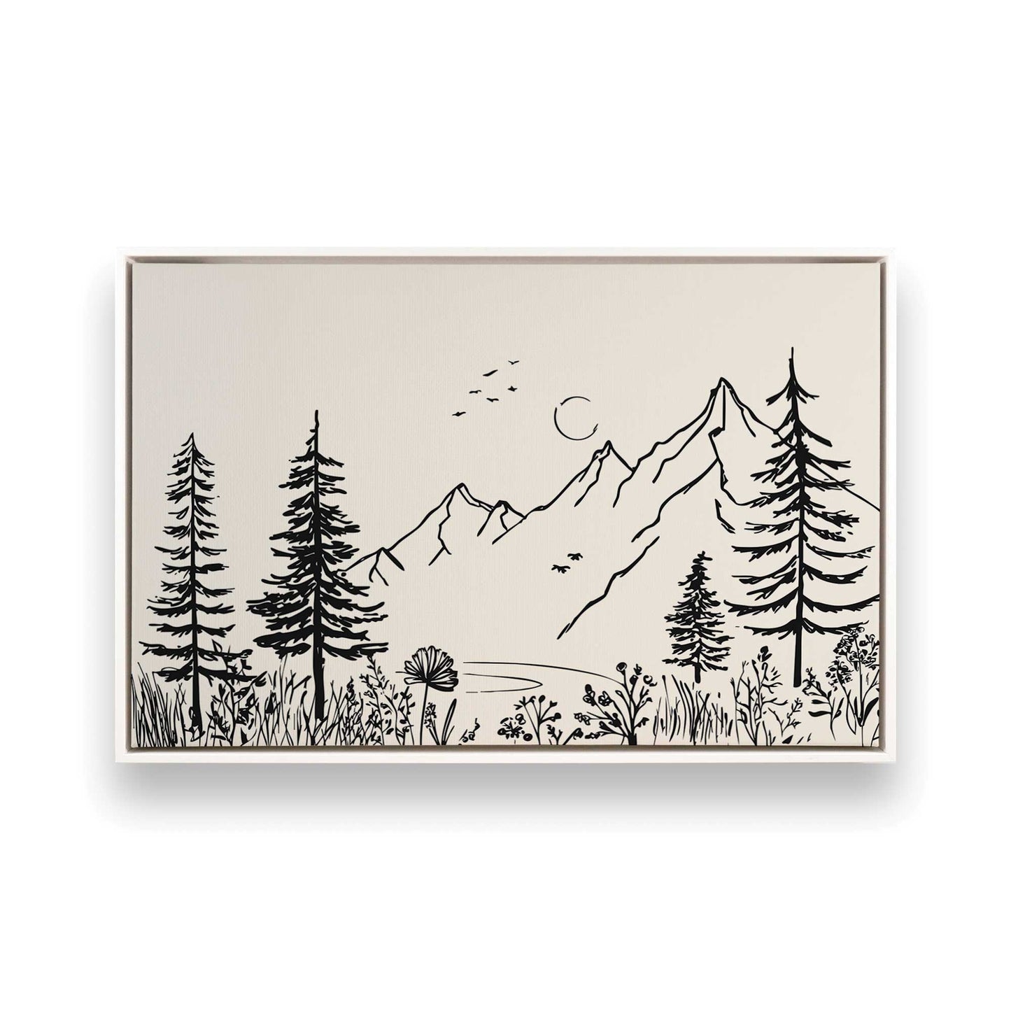 [Color:Opaque White], Picture of art in a White frame