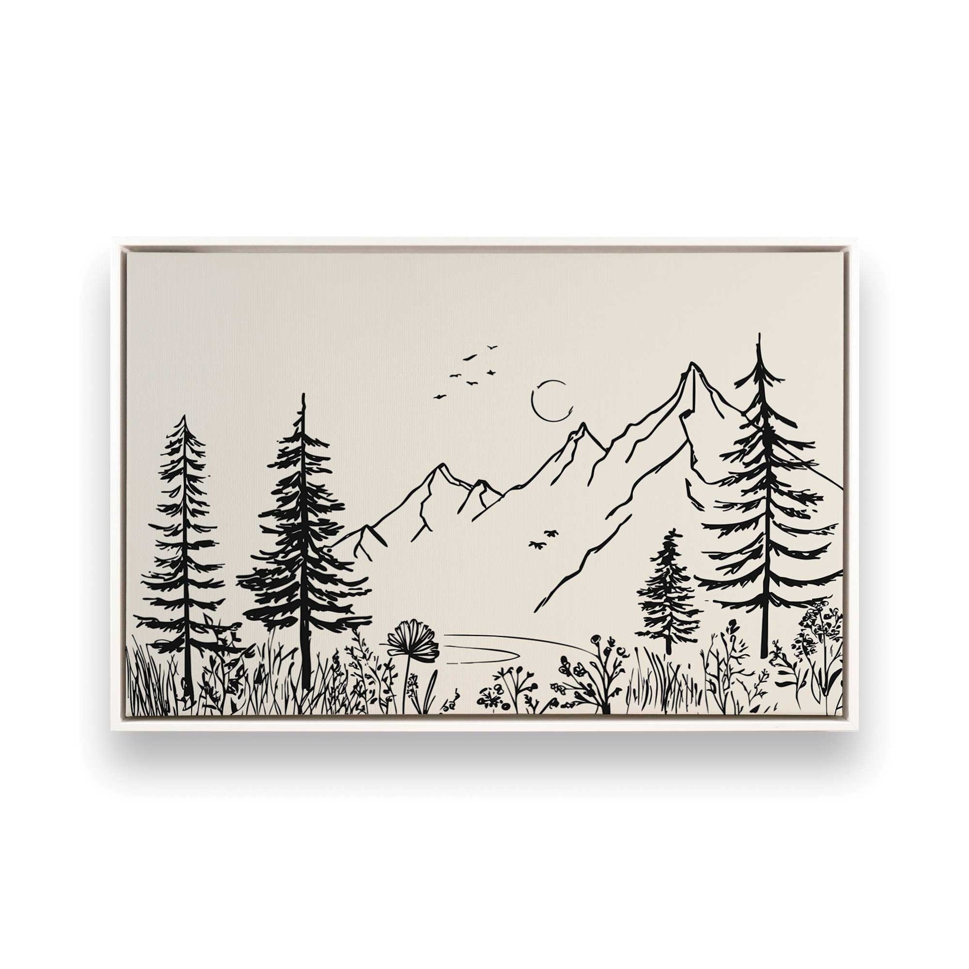 [Color:Opaque White], Picture of art in a White frame