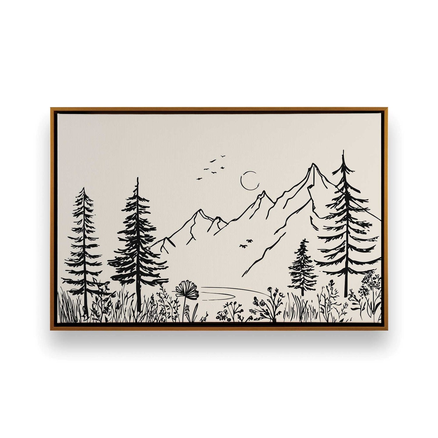 [Color:Polished Gold], Picture of art in a Polished Gold frame