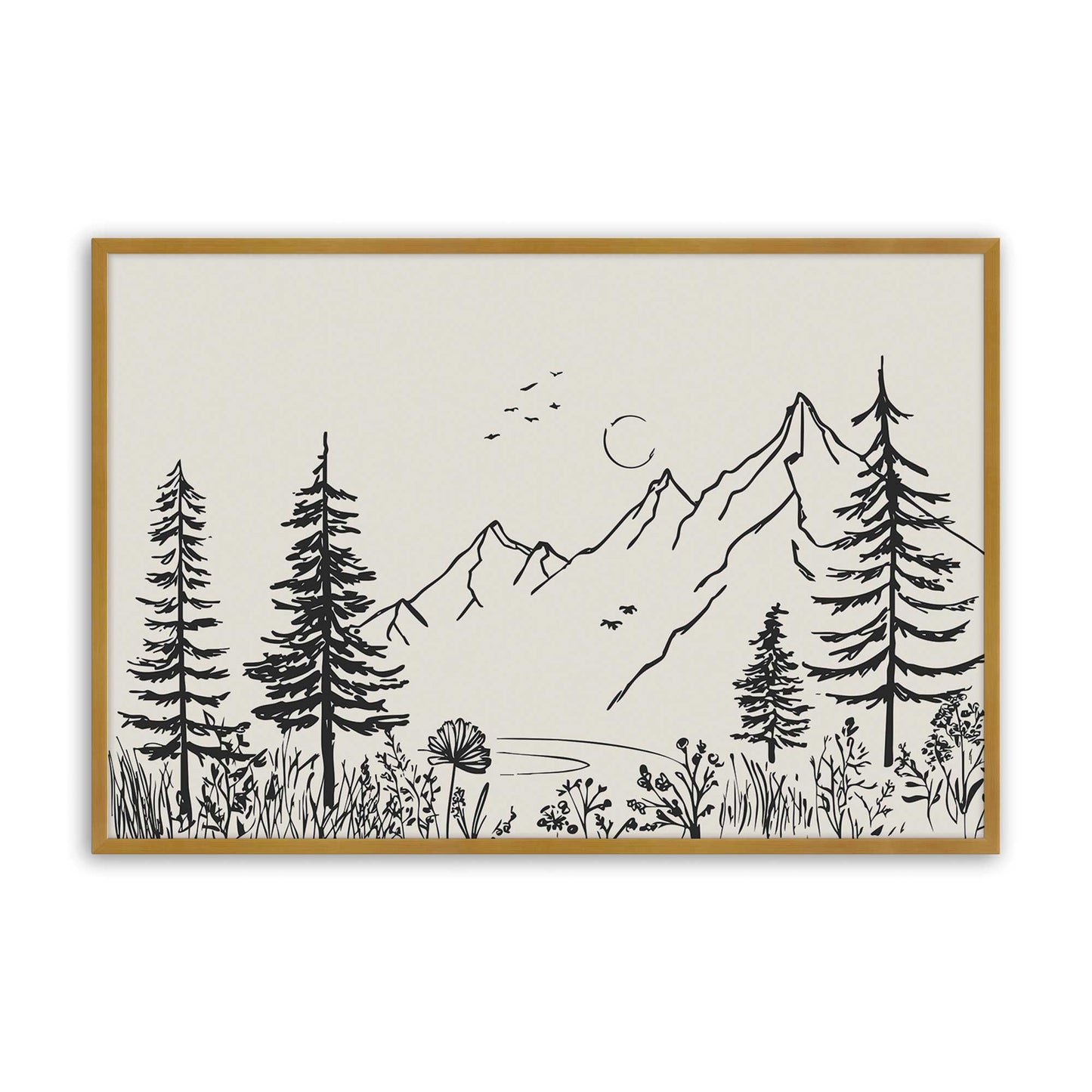 [Color:Polished Gold], Picture of art in a Polished Gold frame