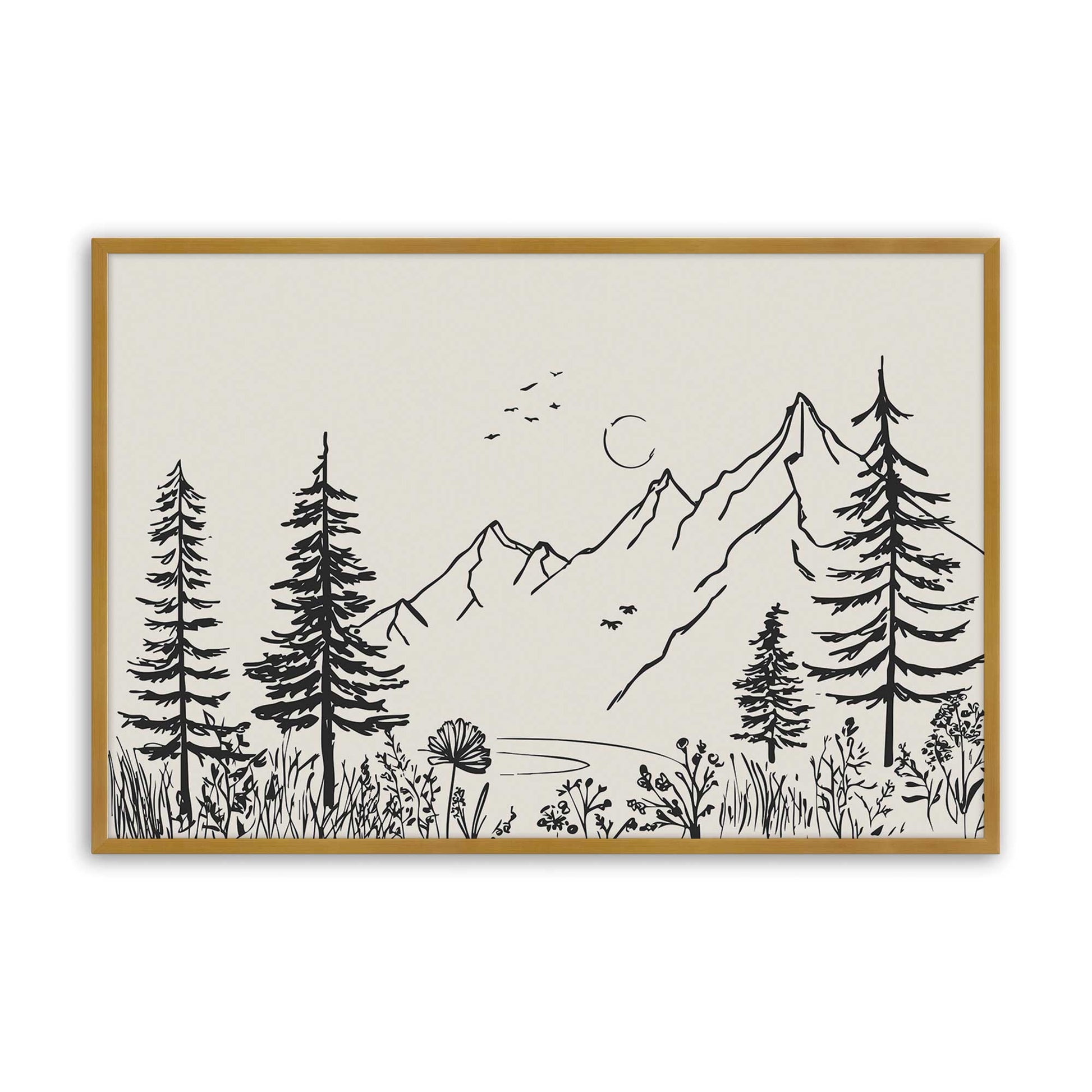 [Color:Polished Gold], Picture of art in a Polished Gold frame