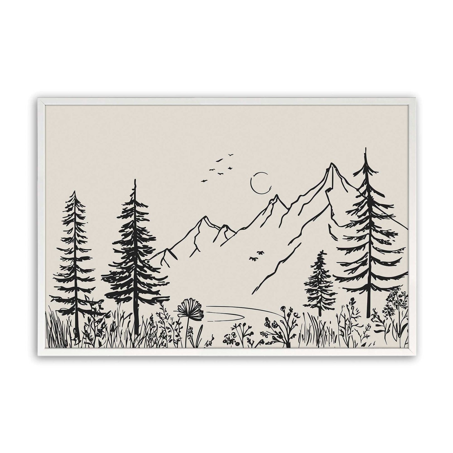 [Color:Opaque White], Picture of art in a Opaque White frame
