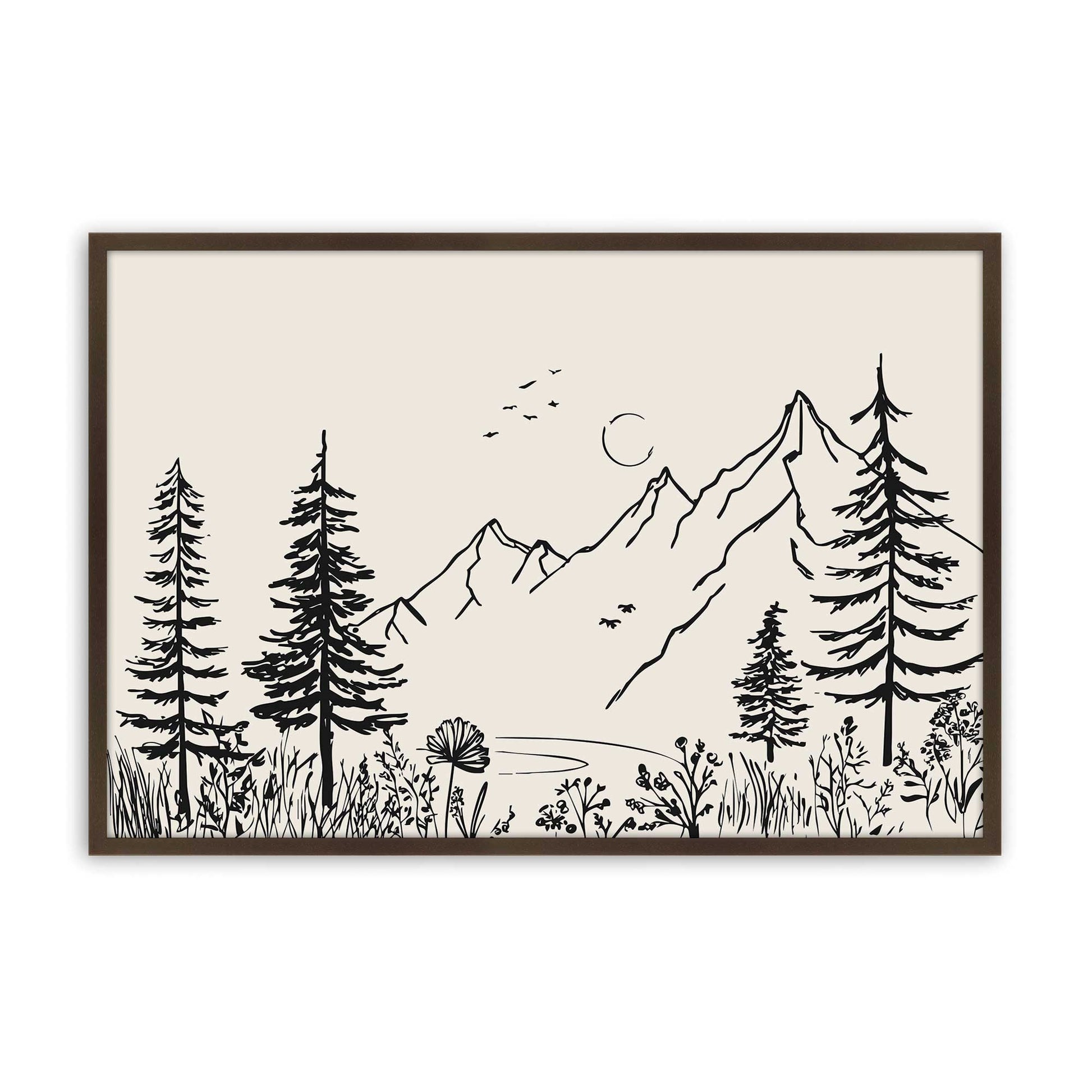 [Color:Belvinder Brown], Picture of art in a Belvinder Brown frame
