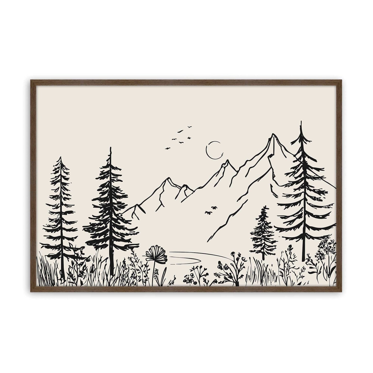 [Color:Walnut], Picture of art in a Walnut frame