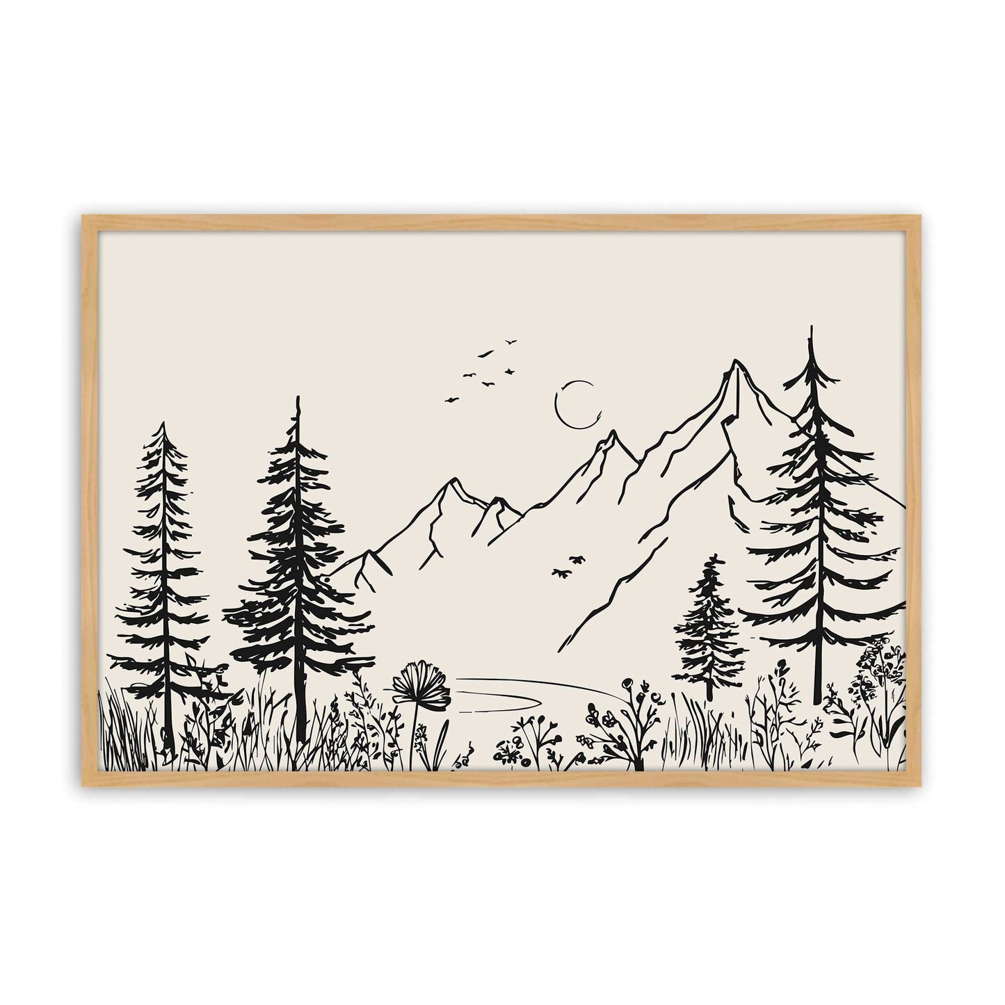 [Color:American Maple], Picture of art in a American Maple frame