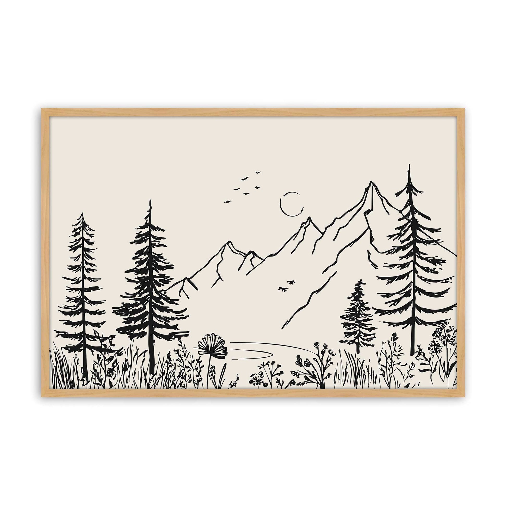 [Color:American Maple], Picture of art in a American Maple frame