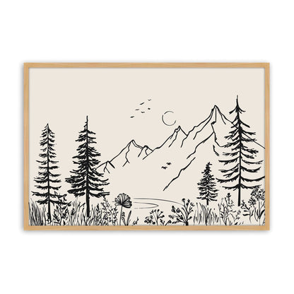 [Color:American Maple], Picture of art in a American Maple frame