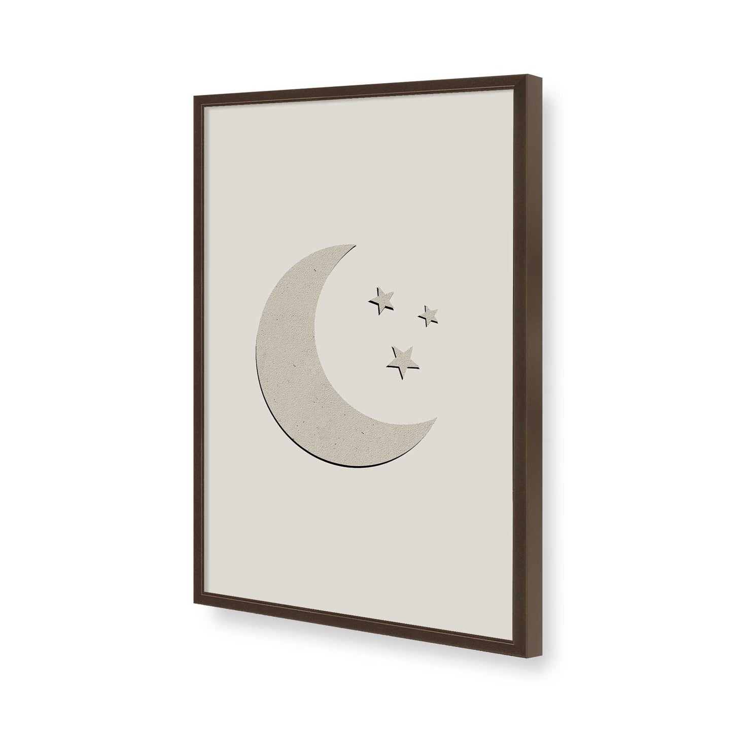 [Color:Brown], Picture of art in a Brown frame of the corner