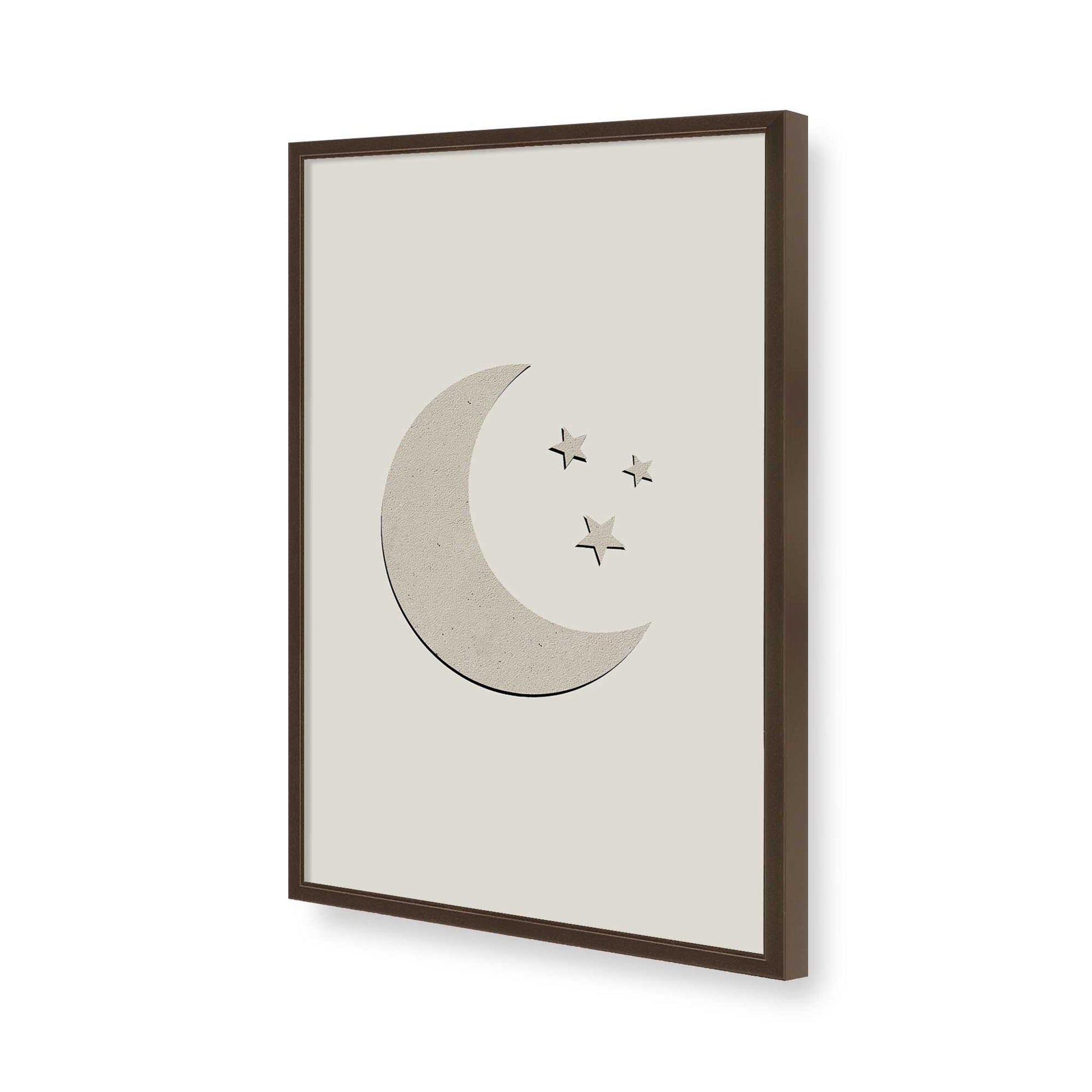 [Color:Brown], Picture of art in a Brown frame of the corner