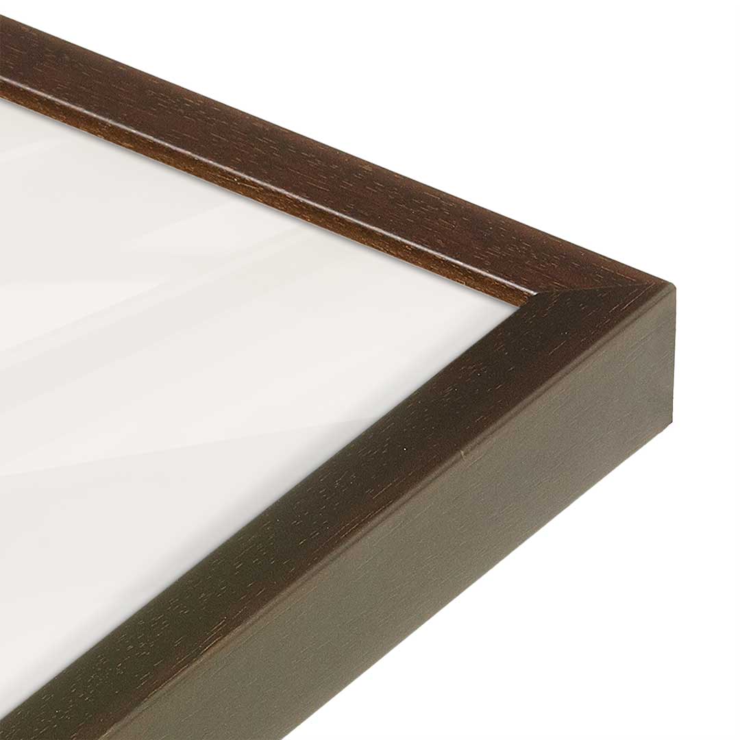 [Color:Espresso], Picture of art in a Espresso frame at an angle