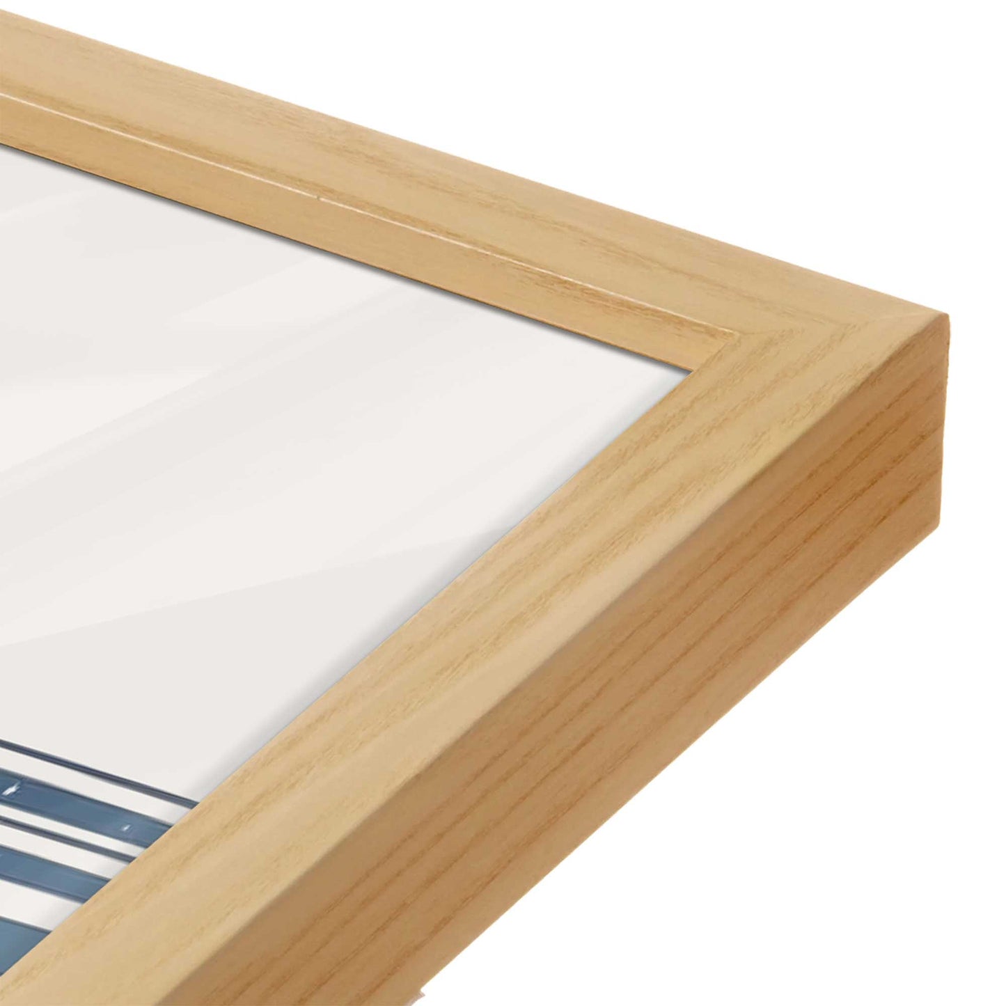 [Color:American Maple], Picture of art in a American Maple frame at an angle