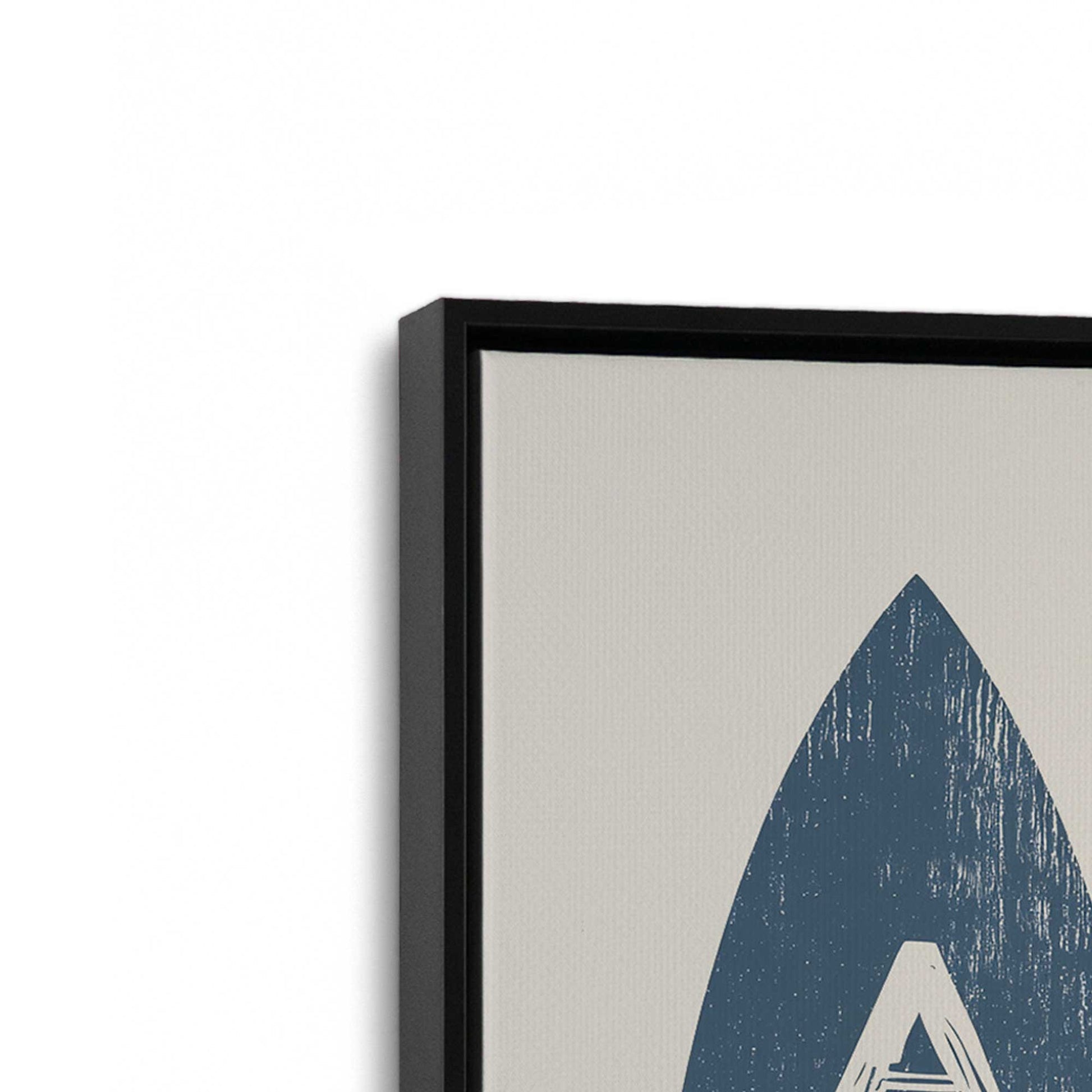 [Color:Satin Black], Picture of art in a Satin Black frame at an angle