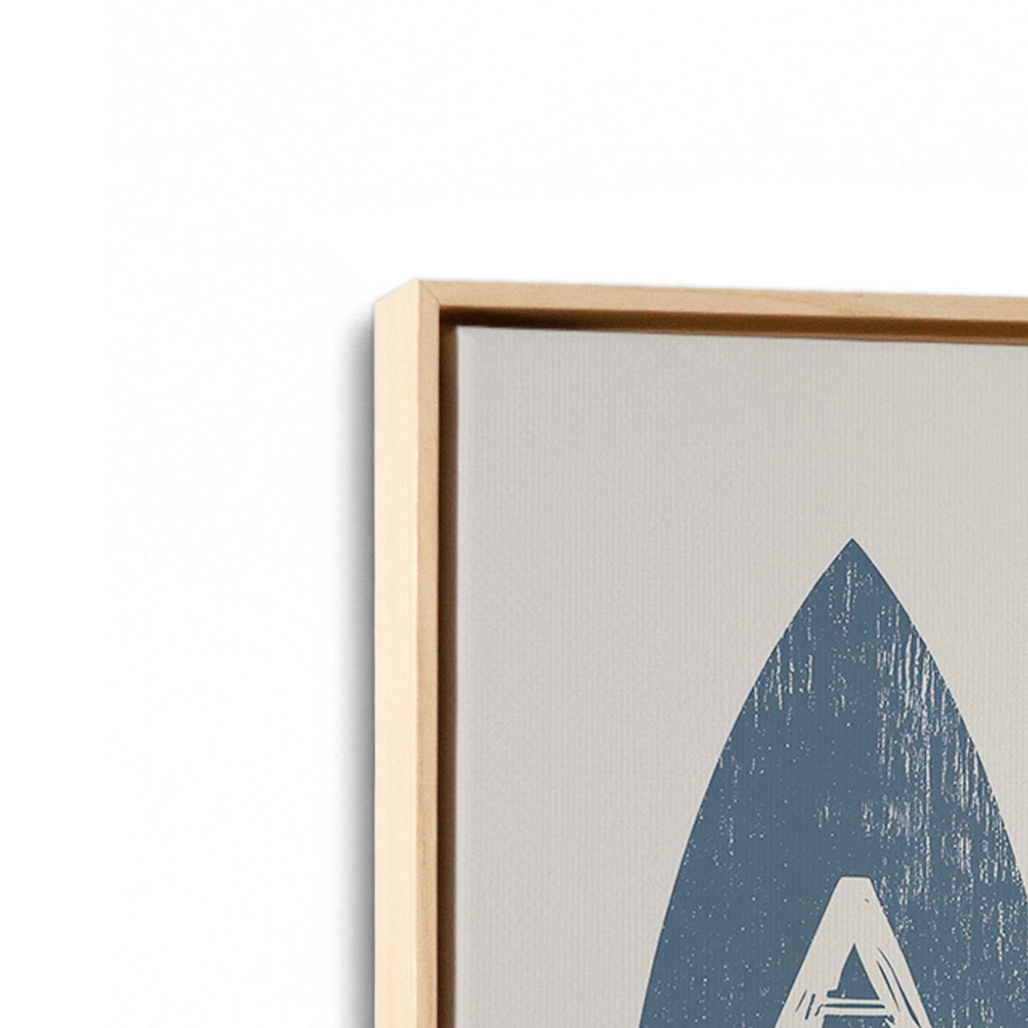 [Color:American Maple], Picture of art in a American Maple frame at an angle