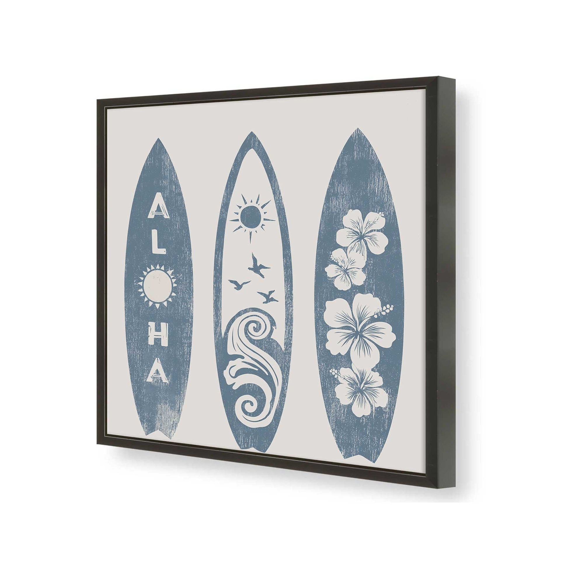 [Color:Satin Black], Picture of art in a Satin Black frame of the corner