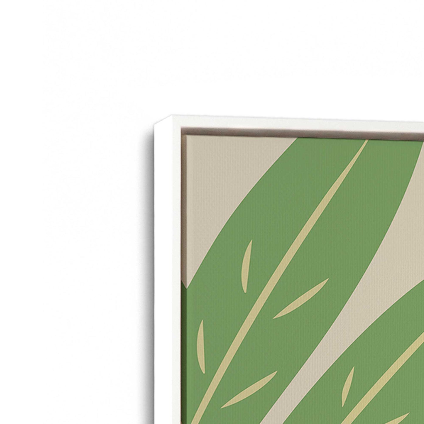 [Color:Opaque White], Picture of art in a White frame at an angle