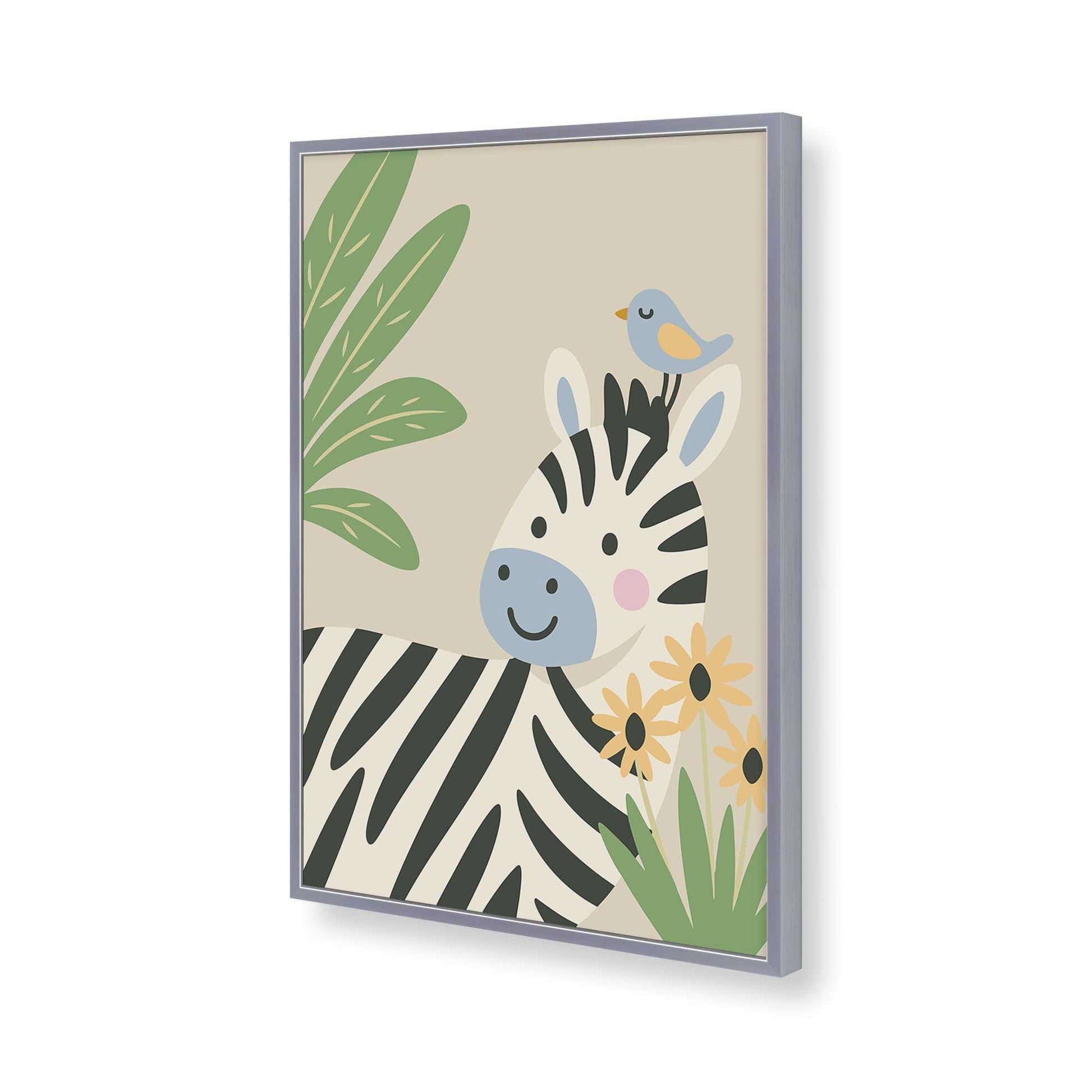 [Color:Polished Chrome], Picture of art in a Polished Chrome frame of the corner