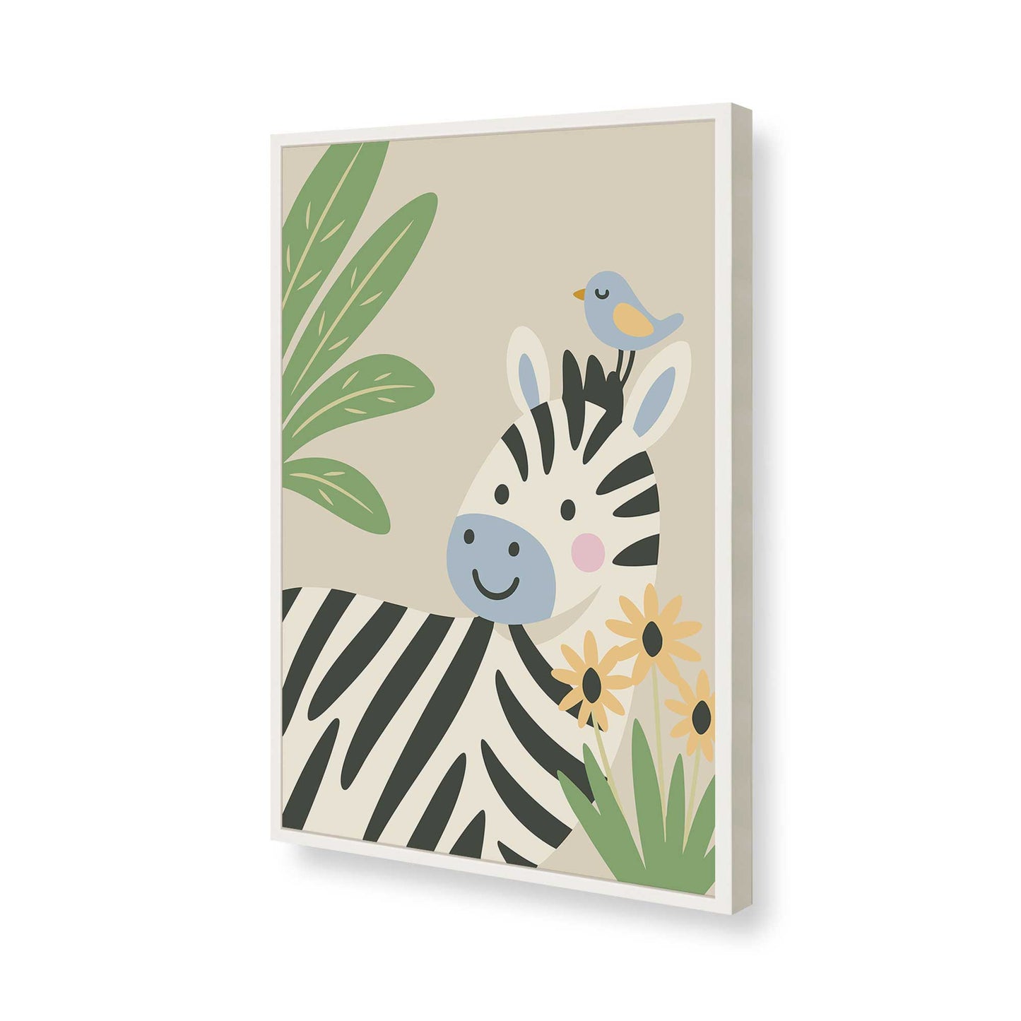 [Color:Opaque White], Picture of art in a Opaque White frame of the corner