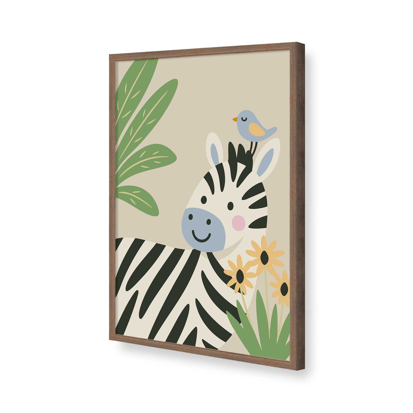 [Color:Walnut], Picture of art in a Walnut frame of the corner
