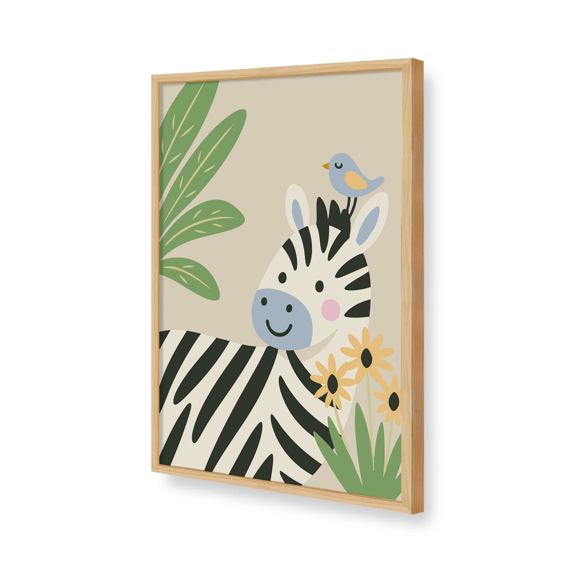 [Color:American Maple], Picture of art in a American Maple frame of the corner