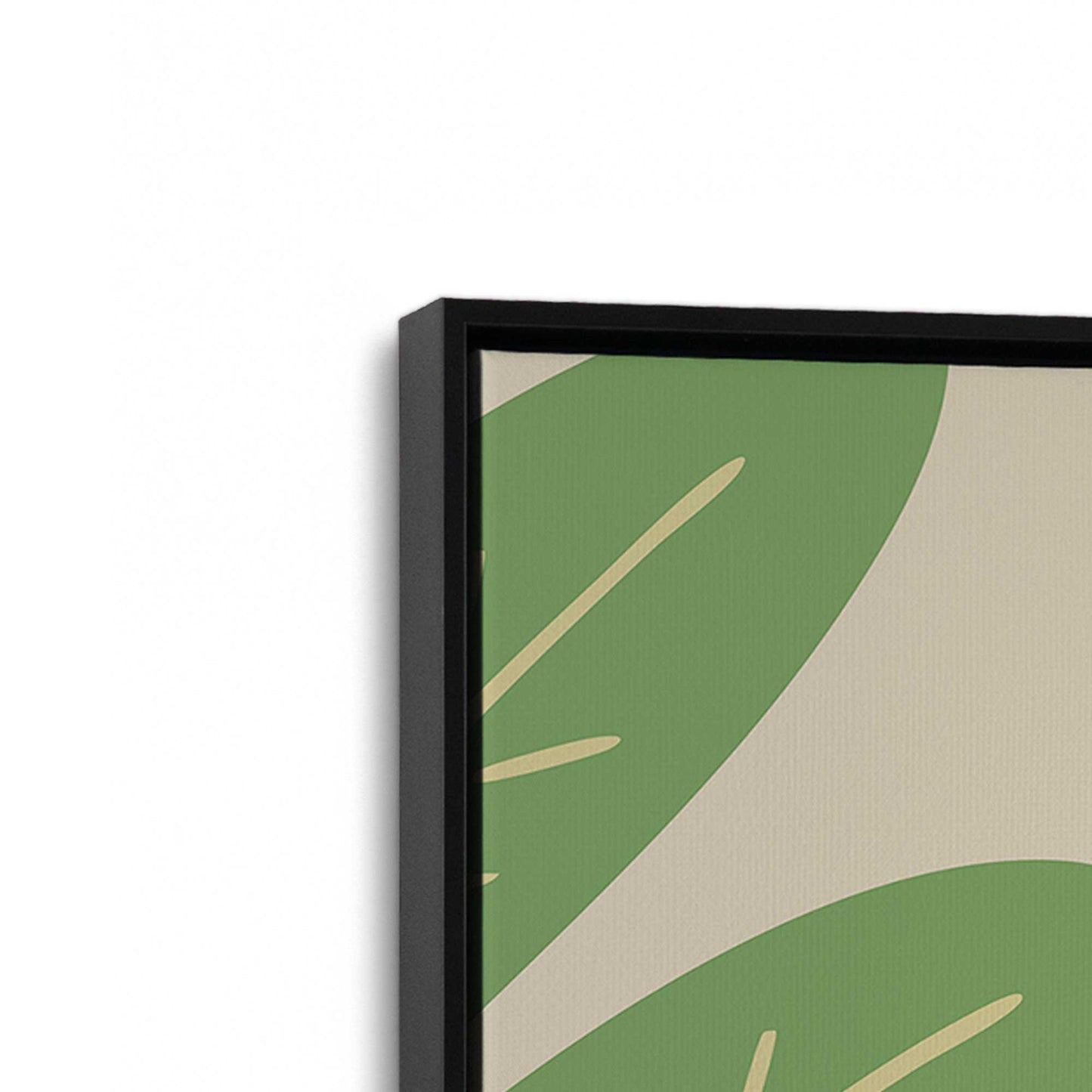 [Color:Satin Black], Picture of art in a Satin Black frame at an angle