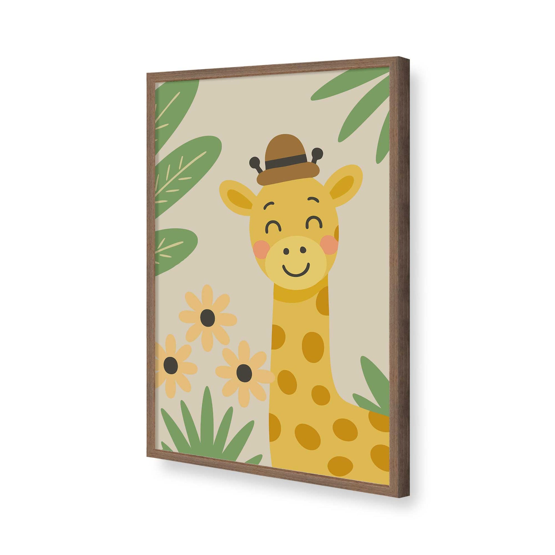 [Color:Walnut], Picture of art in a Walnut frame of the corner